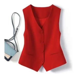 여성정장조끼 정장조끼 레드베스트 여성여름조끼