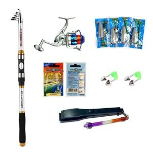 에버웨이브 여행용 원투낚시대 릴 채비 세트 입문자 생활낚시 270
