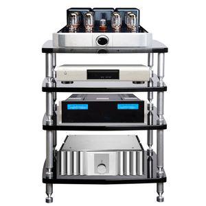 오디오랙 스탠드 스피커 거치대 우드 선반 수납장