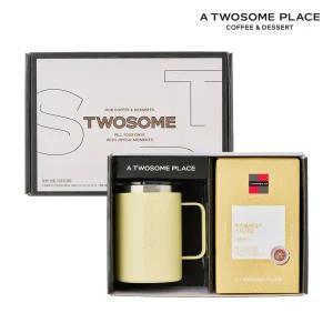 [롯데백화점]투썸플레이스 투썸플레이스 심플 기프트 세트 (스텐머그 옐로우) x 1개
