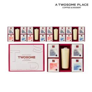 [롯데백화점]투썸플레이스 투썸플레이스 프리미엄 기프트세트 (스트라이프 텀블러 옐로우) x 5개