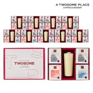 [롯데백화점]투썸플레이스 투썸플레이스 프리미엄 기프트세트 (스트라이프 텀블러 옐로우) x 10개