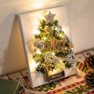 크리스마스 액자 트리 벽 장식 LED 크리스탈 A 24cm 벽걸이 소품 데코 선물 겨울 촬영