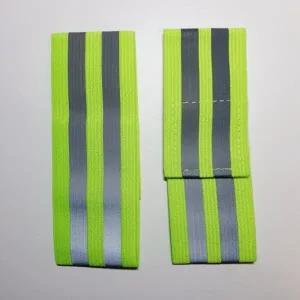 야간 작업 안전 형광 반사 찍찍이 밴드 2P