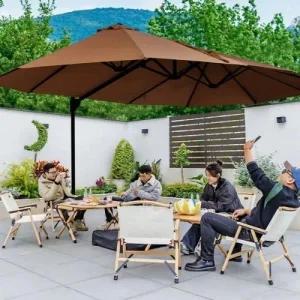 트윈파라솔 대형 폴딩 카페 그늘막 가림막 (물통세트)