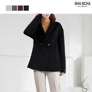 [홈쇼핑인기]샤샤 울블렌드 핸드메이드 하프코트