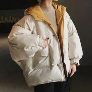 여성 패딩 2색 양면 오버핏 여자 겨울 점퍼 여성경량패딩점퍼 여성패딩코트 여성롱패딩이월상품