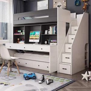 독서실 복층 책상세트 2층침대 인테리어 아지트 벙커