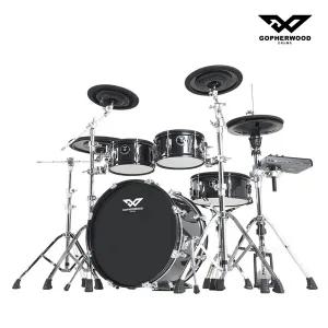 고퍼우드 전자드럼 X9 어쿠스틱 드럼세트 멀티센서심벌 블루투스기능