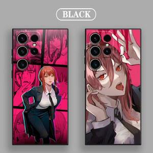 전기톱 맨 파워 마키마 휴대폰 케이스 갤럭시 S24 울트라 S23 S21 S20 FE S22 9 플러스 노트 20 10 실리콘 커버 DS-H9