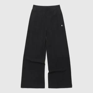 [르꼬끄](강남점)여성 와이드핏 케이블 자가드 팬츠 BLK / QQ322OFP91