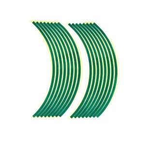 바퀴 휠라인 유광 스티커 초록 야간안전 탈부착 (WFJTPLV)