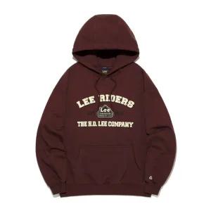 [LEE] 아치 레터링 그래픽 후드 티셔츠 버건디 LE2503HD07BU