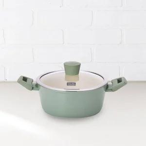 키친플라워 그린애플 인덕션 양수냄비 22cm