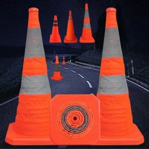 키밍 접이식 도로공사 안전 꼬깔콘 칼라콘 주차금지 휴대용 접이식 꼬깔콘
