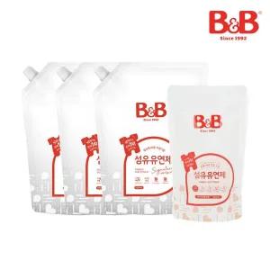 [비앤비][증정] 유아 섬유유연제 베르가못 리필 1500ml X3개 (+유연제800ml증정)