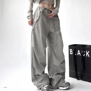 에키오 드로우스트링 와이드팬츠 SD-250505빈티지 빈티지룩 카고바지 여성패션 패션