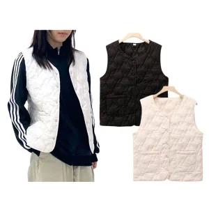여성용 초경량 패딩조끼 겨울 퀼팅 슬림조끼 방한조끼