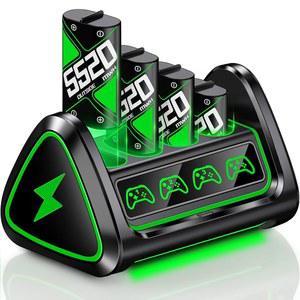 Xbox Series X용 DXK 충전식 배터리 팩|터치 스위치가 있는 S/Xbox One, Xbox One/One S/One X/One 엘리트용 4x5520mWh 컨트롤러 충전소