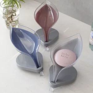 나뭇잎 모양 욕실 비누 받침 홀더 주방 수세미 받침대 욕실비누대 나뭇잎모양비누받침