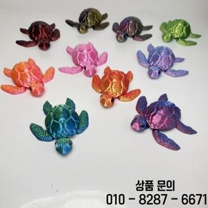 3D 프린트 거북이 피규어 가동 관절 창의적인 컬렉션 데스크탑 장식품 휴일 선물