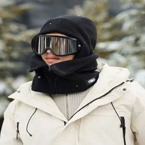 4컬러 남녀공용 4in1 후리스 지퍼 후드 넥워머 스키