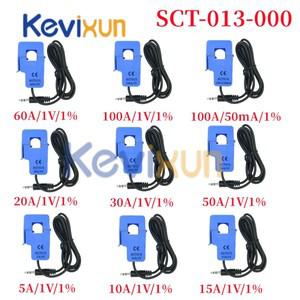 SCT-013-000 개방-폐쇄 전류 변압기, 비침습성 AC 센서, 분할 코어 SCT013, 5A, 30A, 100A