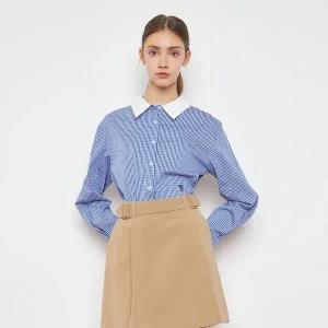 [케네스레이디](광주신세계) 체크 크롭 셔츠 EWBLPC0500