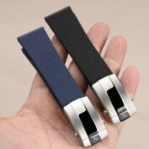 러버스트랩 브레이드 실리콘 블랙 고무 팔찌 스트랩 밴드