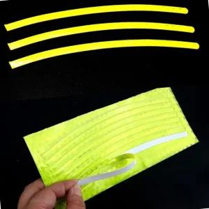 튜닝 자동차 타이어 바퀴 휠 반사형 스티커 형광 색상 장식 야간안전등 빛반사 교통신호봉