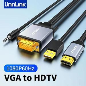 VGA를 HDMI 케이블에 연결 해제 오디오 1080P PC 그래픽 카드를 TV 프로젝터 모니터에 남성 변환기