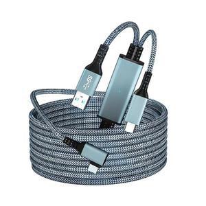 고속 데이터 전송 링크 케이블 메타 오큘러스 퀘스트 3 용 5M VR 헤드셋 2A 충전 5Gbps USB 3.2 GEN1