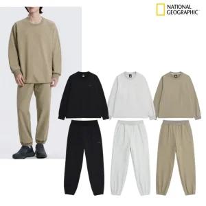 백화점판 내셔널지오그래픽 기모 상하의 셋업 남성용 맨투맨 조거 팬츠 한벌 세트 코디 단품