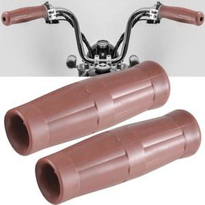 KATUR 모터사이클 핸들바 그립 7/8인치 22mm 24mm 미끄럼 방지 고무 오픈 엔드 스러스트러 그립 모터사이클 핸드 그립 블랙 할리 혼다 야마하 가와사키 스즈키와 호환됨