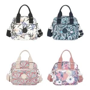 가벼운 나일론 패턴 할머니 소형 토트 크로스백 여행 캐주얼 여성용 가방