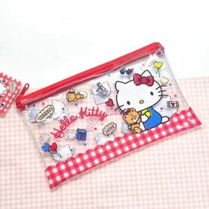 산리오 고전 헬로키티 pvc 클리어 파우치 와이드