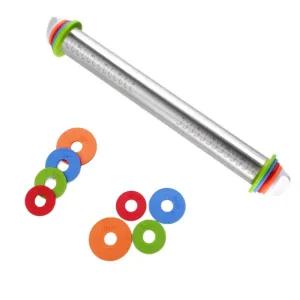 스테인레스 반죽 밀대 두께 높이 베이킹 조절 스텐 쿠키 홍두깨 핀 만두피 국수 롤링