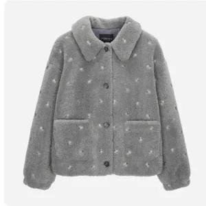 [써스데이아일랜드](T258MLT342W)플라워자수 블루종 퍼 점퍼