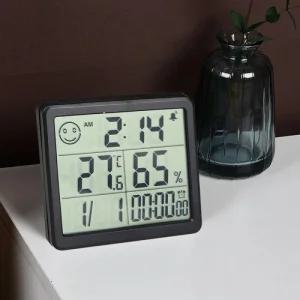 디지털시계 다용도 블랙 온습도계 벽걸이용온습도계