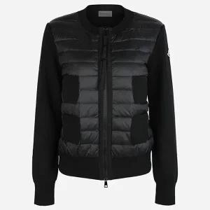 몽클레어 5F 9B51000 A9018 999 여성 멀티 포켓 패딩 믹스 집업 블랙