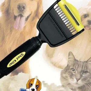 강아지 고양이 미용 관리 브러쉬 2in1 반려동물 털 정리