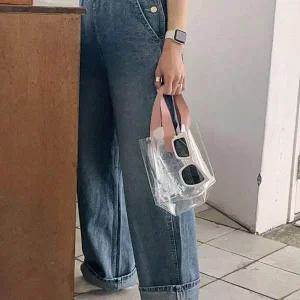 포인트 핸들 투명 가방 소 투명숄더백 투명백 비치백