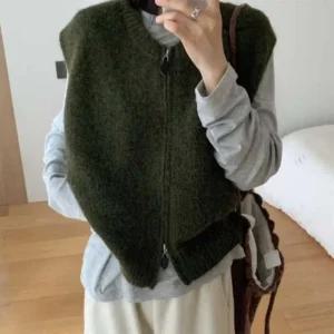 여성 빅사이즈 2WAY 집업 U넥 클래식 베스트