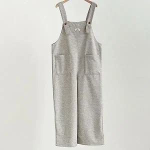 [하프클럽/]여성 와이드핏 투포켓 멜빵 점프수트 가을용