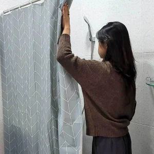 [골드스마일]방수 비닐 샤워커튼 그레이 180x180 비닐커튼