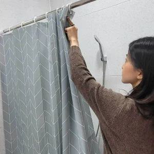 [골드스마일]방수 비닐 샤워커튼 그레이 80x180 비닐커튼