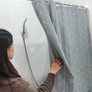 [골드스마일]방수 비닐 샤워커튼 그레이 120x180 샤워실커튼