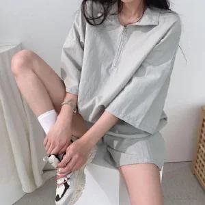 [아우트]여름 트레이닝복 반팔 바지 세트