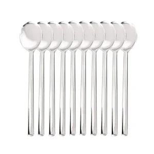 업소용 스텐 숟가락 10P 세트 스틸 민자 급식 스푼 (WE350A7)