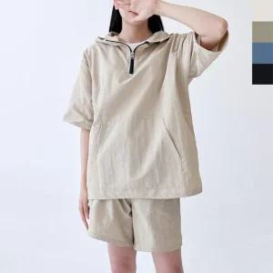 [아우트]후드 여자상하세트 반팔 트레이닝복 셋업 1P